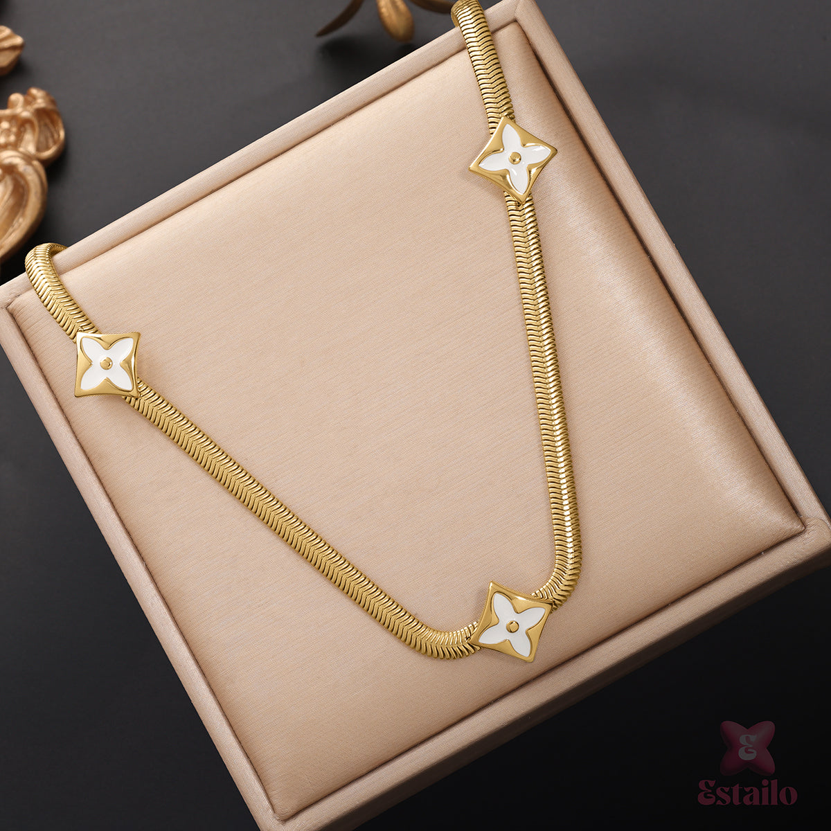 Vermeil Floral Charm Necklace