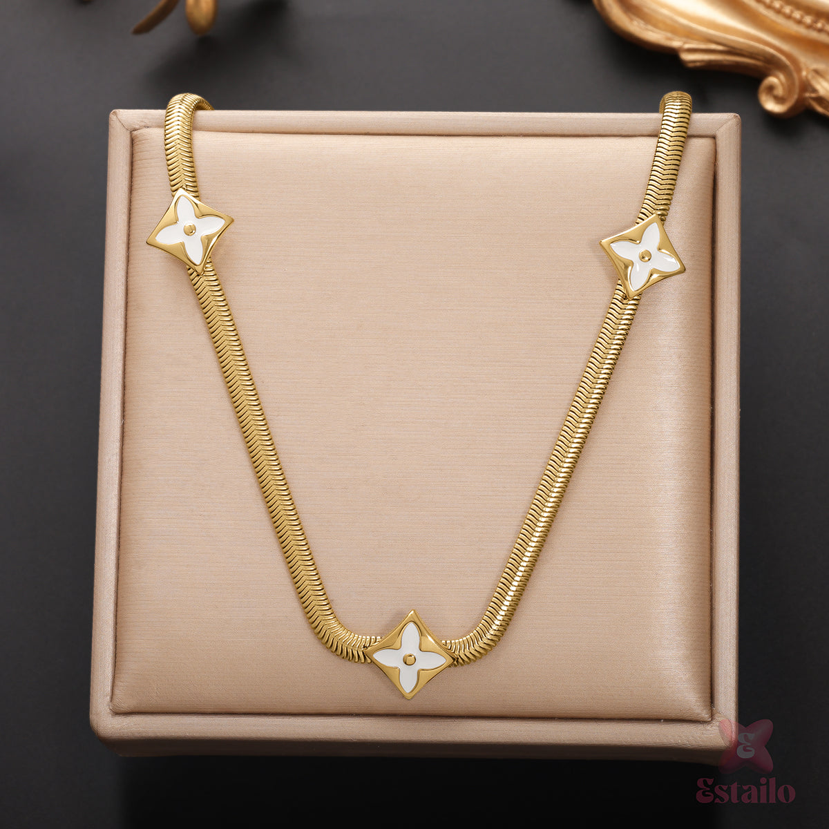 Vermeil Floral Charm Necklace