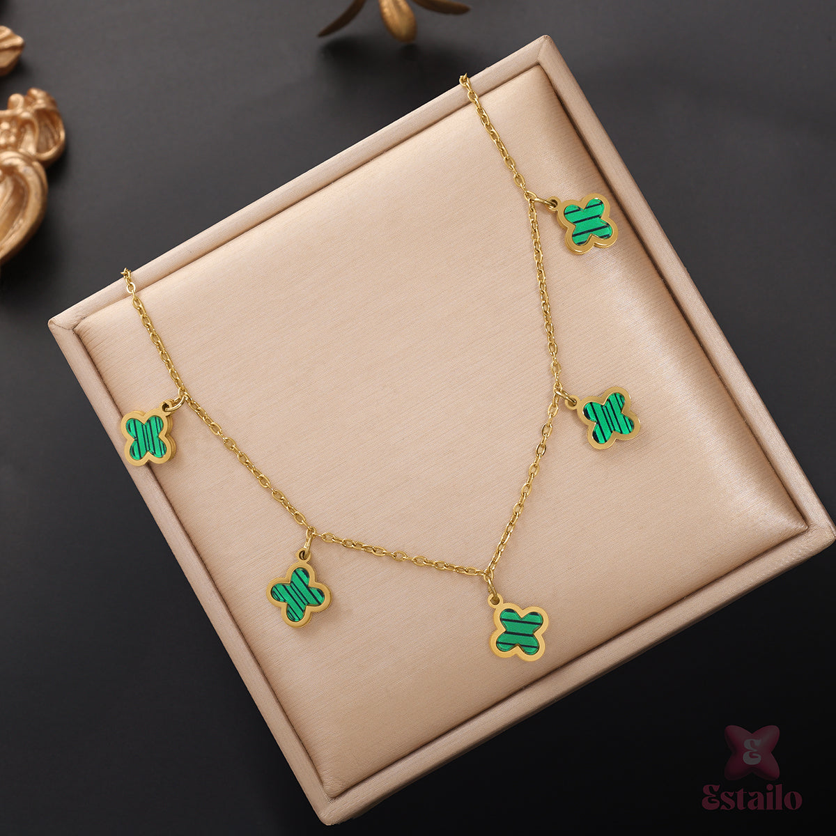 Alhambra Green Clover Necklace