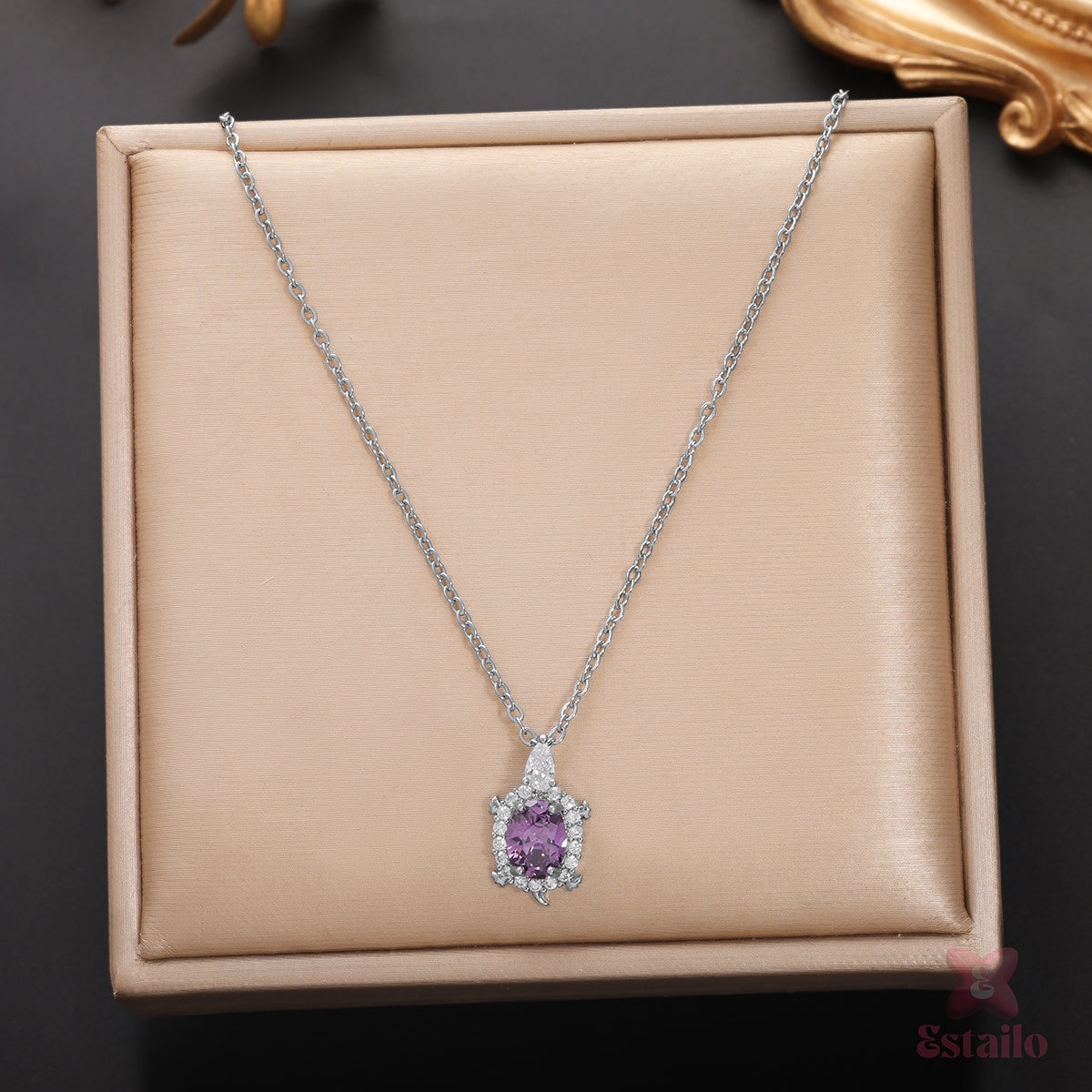 Precious Amethyst Droplet Necklace