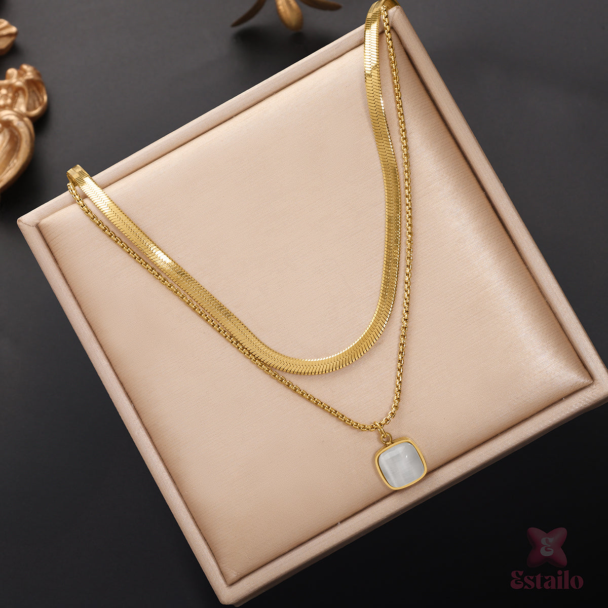 Golden Gleam Duo Necklace