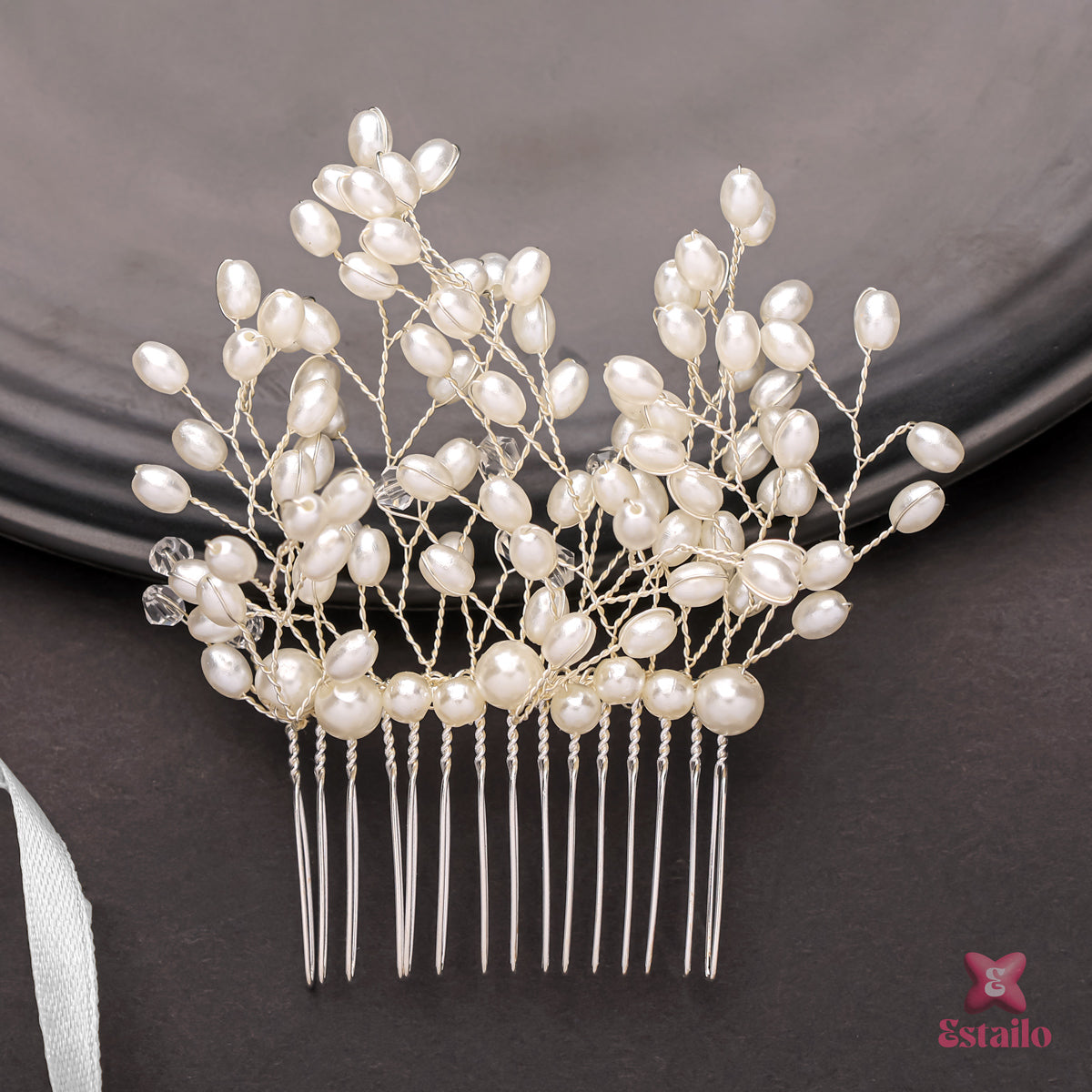 Snowdrop Pearl Hair Comb