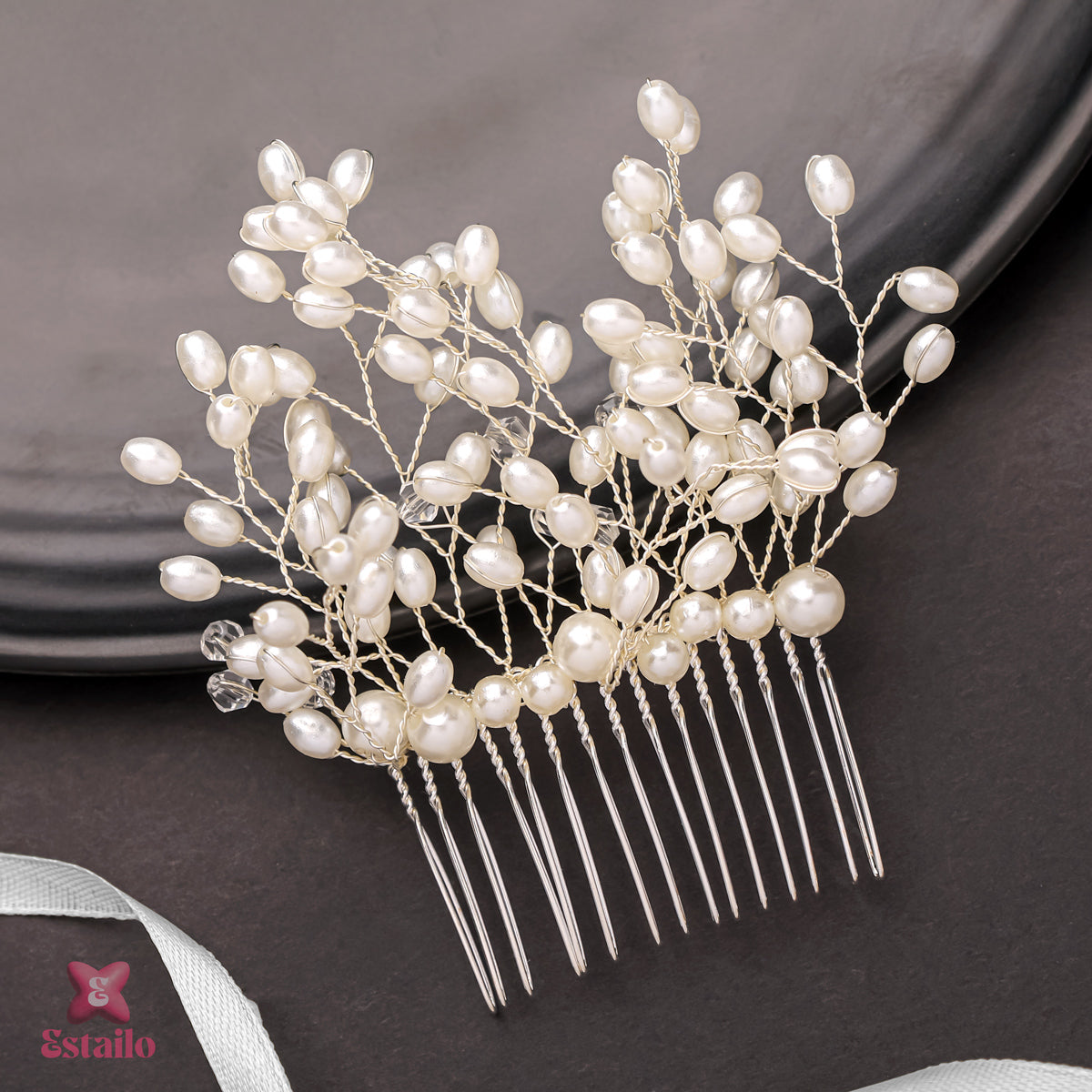 Snowdrop Pearl Hair Comb