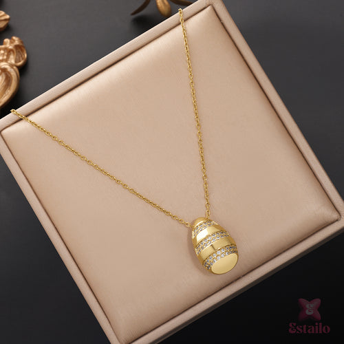 Pave Charm Elegance Necklace