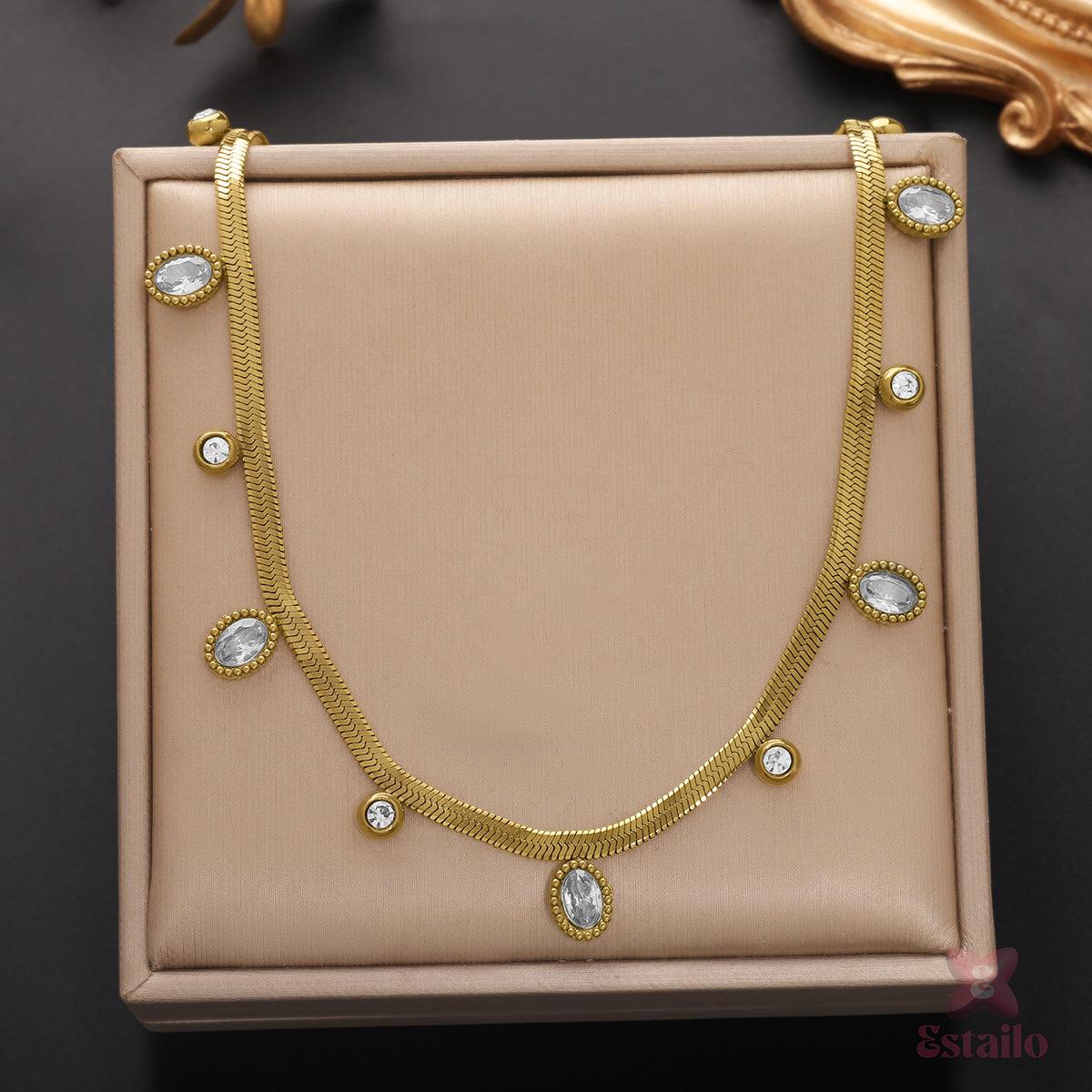 Dazzling Serpent Drip Necklace