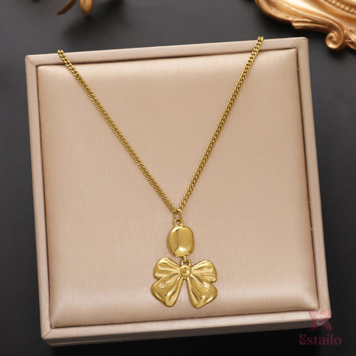 Luxe Bow Charm Necklace