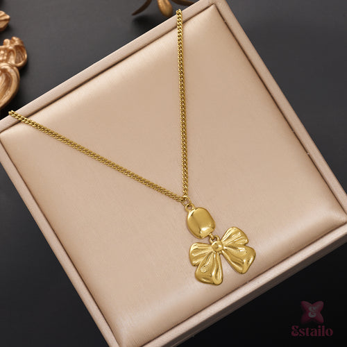 Luxe Bow Charm Necklace
