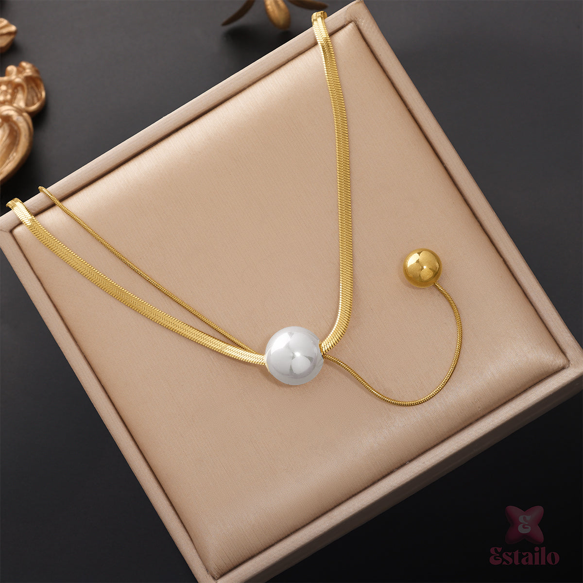 Lustre Lariat Necklace