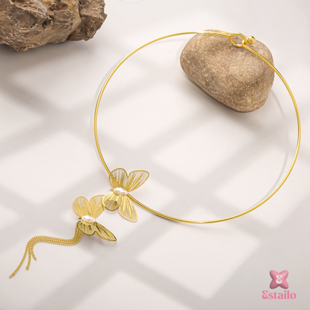 Gilded Embrace Butterfly Necklace