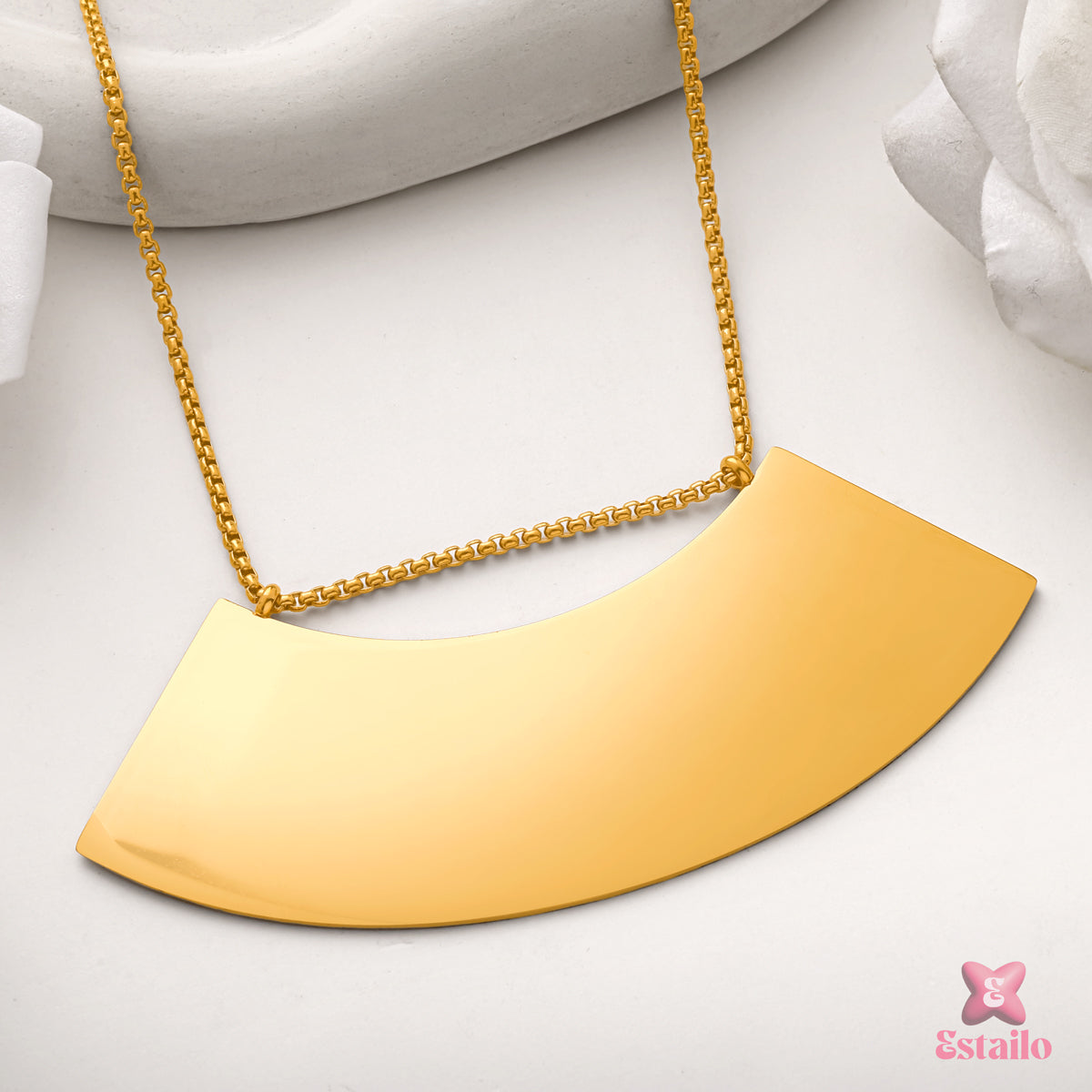 Modern Crescent Necklace