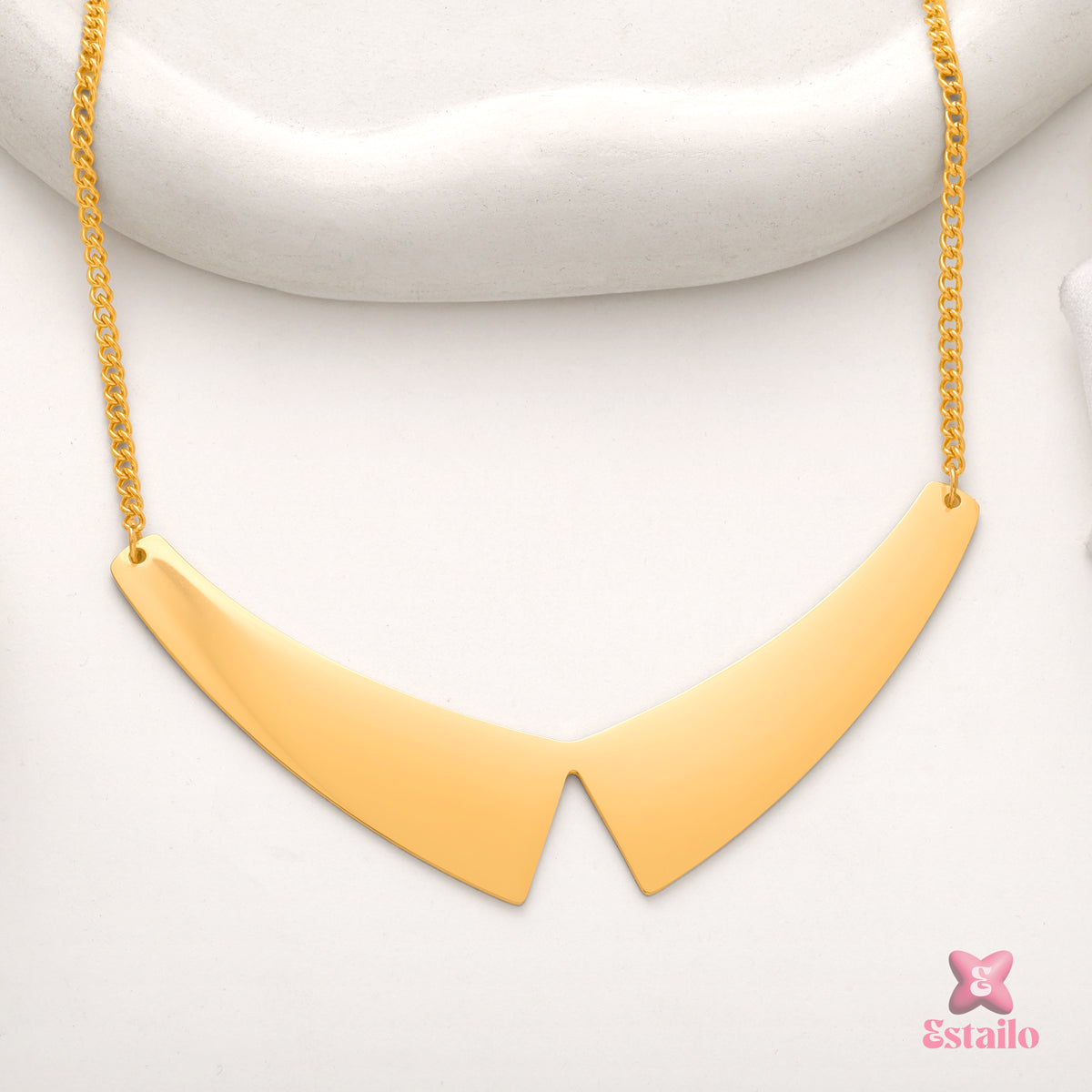 Gilded Lapel Necklace