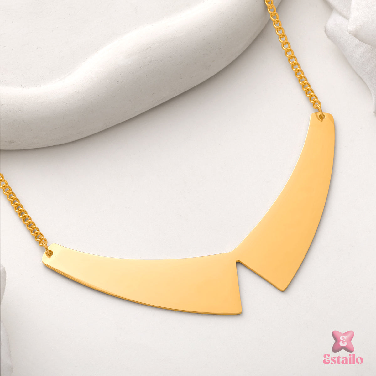 Gilded Lapel Necklace