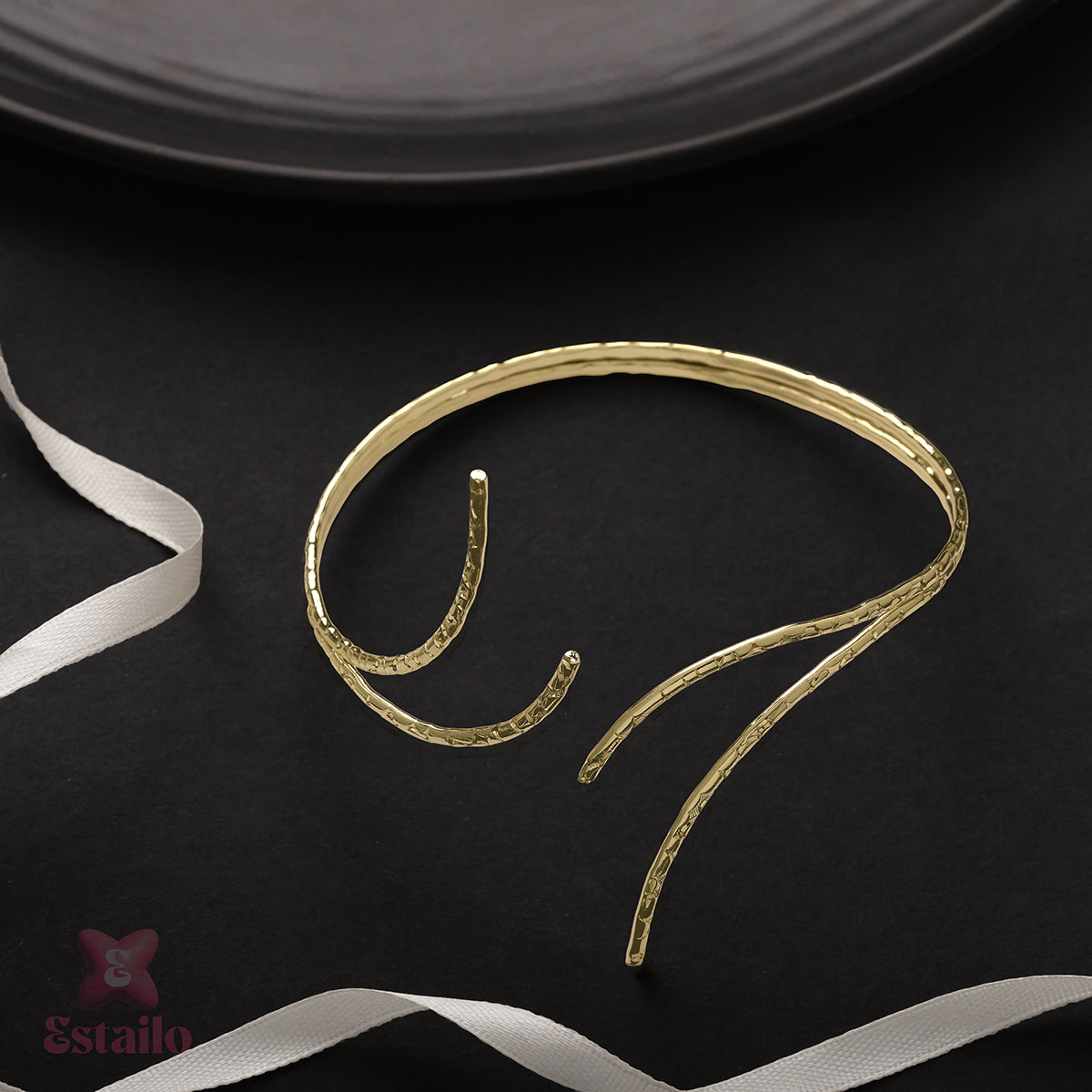 Celestial Coil Golden Arm Cuff