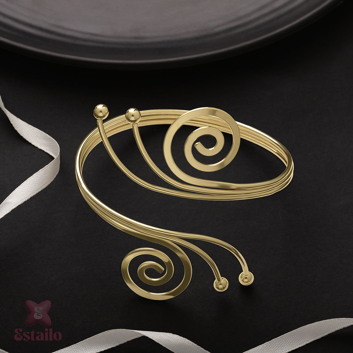 Coiled Spiral Arm Cuff