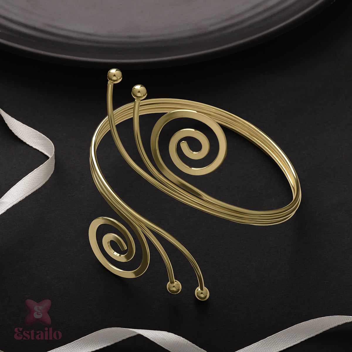 Coiled Spiral Arm Cuff