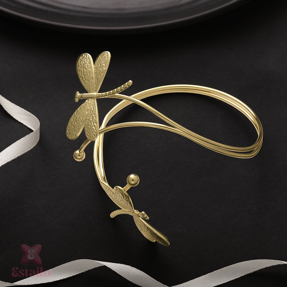 Gold Dragonfly Arm Cuff
