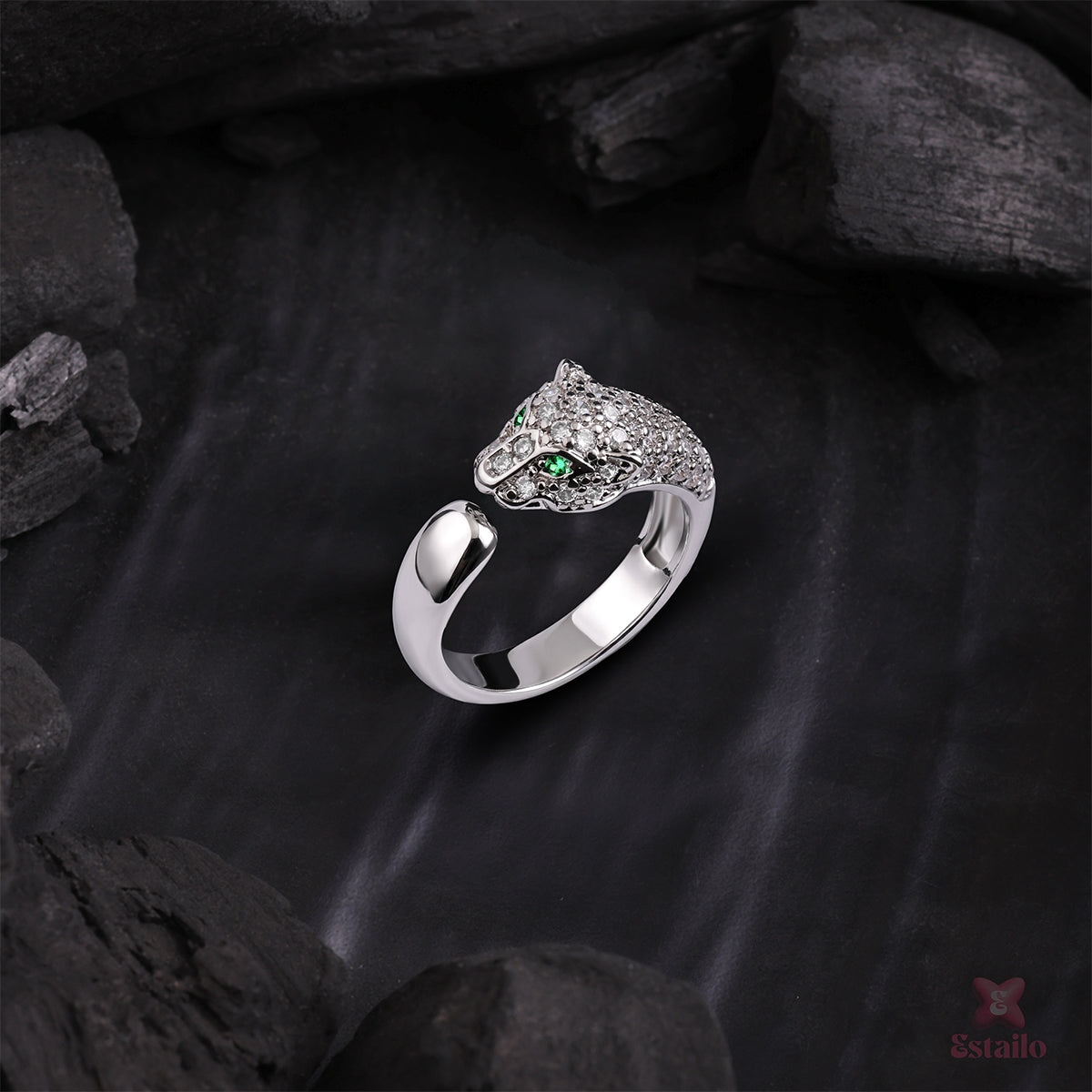 Silver Panther  Ring