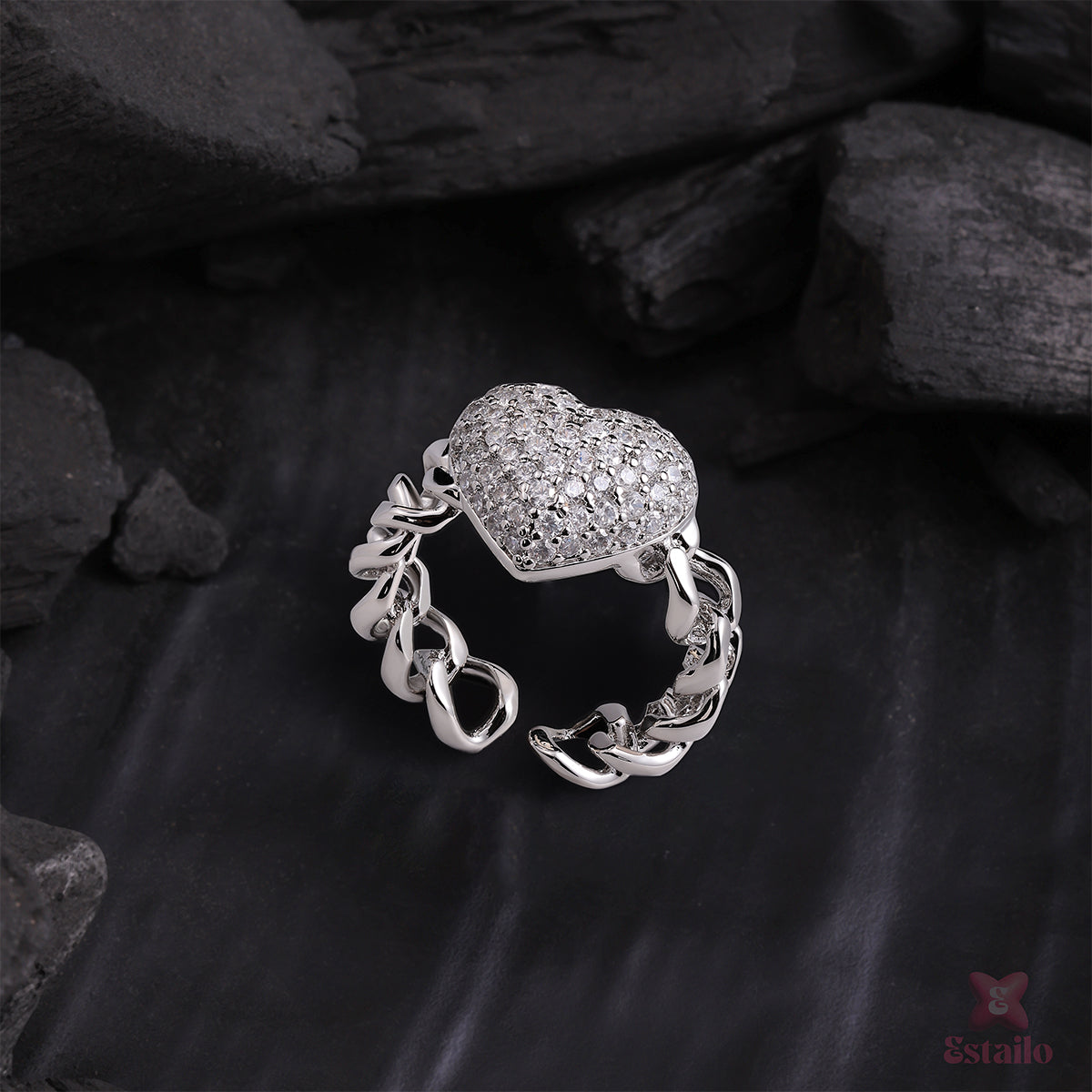 Sparkling Hearts Ring