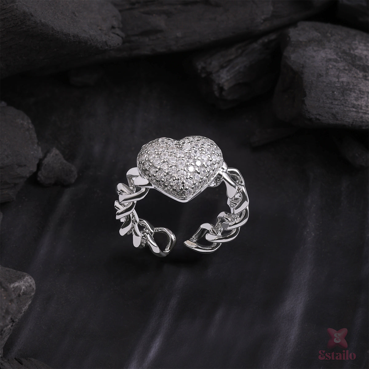Sparkling Hearts Ring