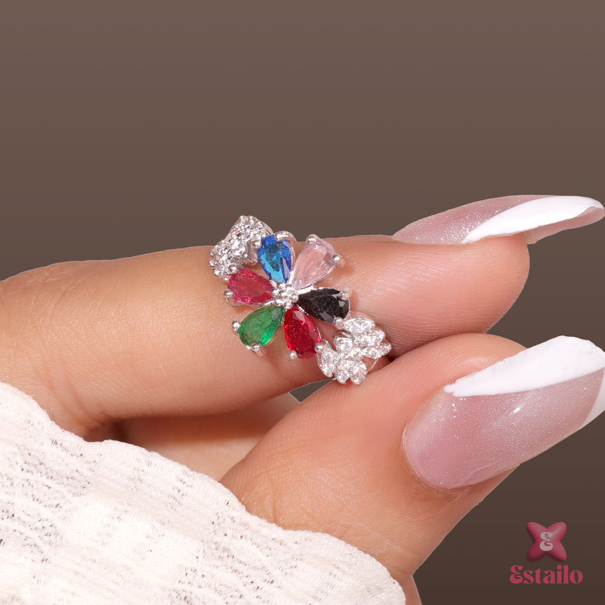 Gemstone Flora Ring