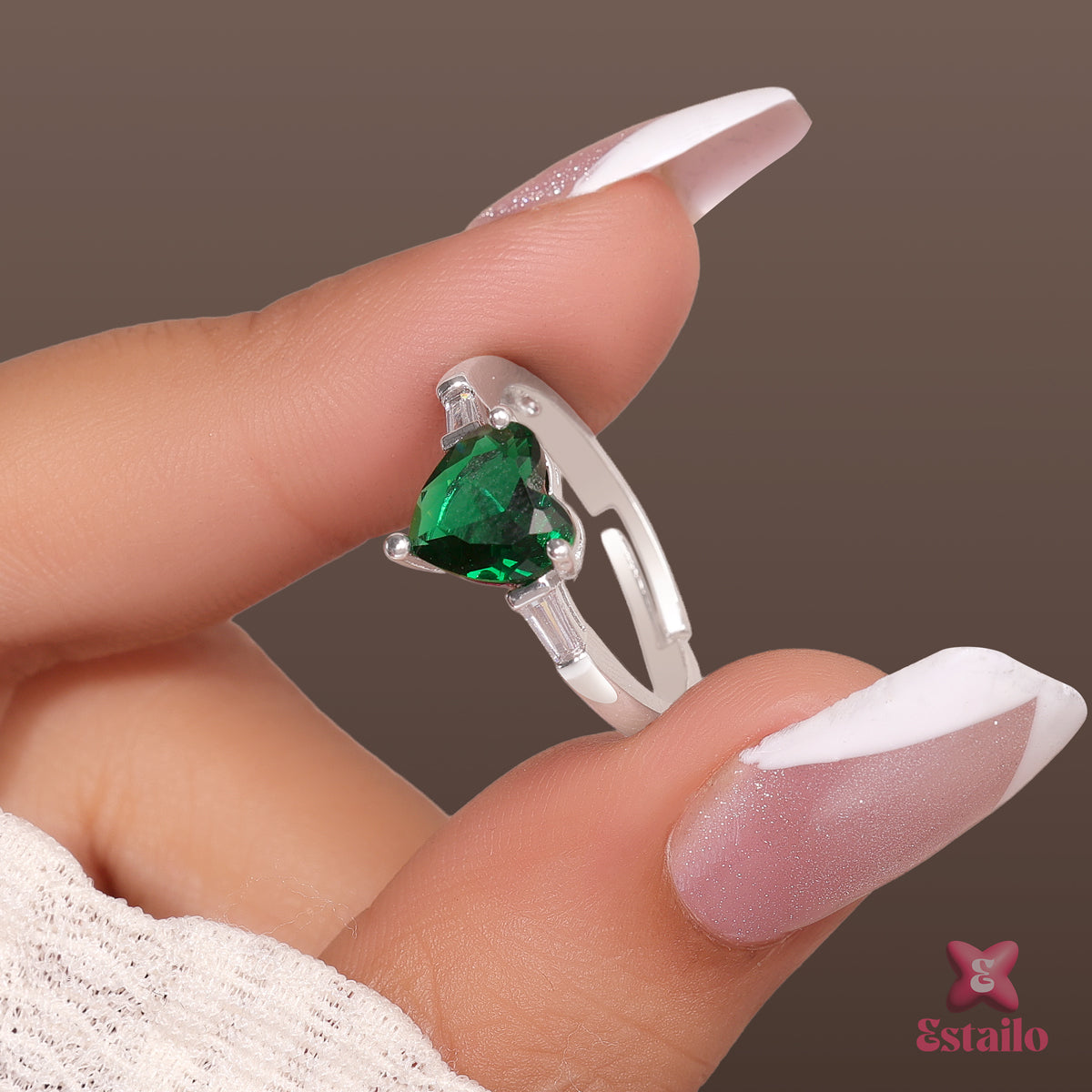 Emerald Heart Ring
