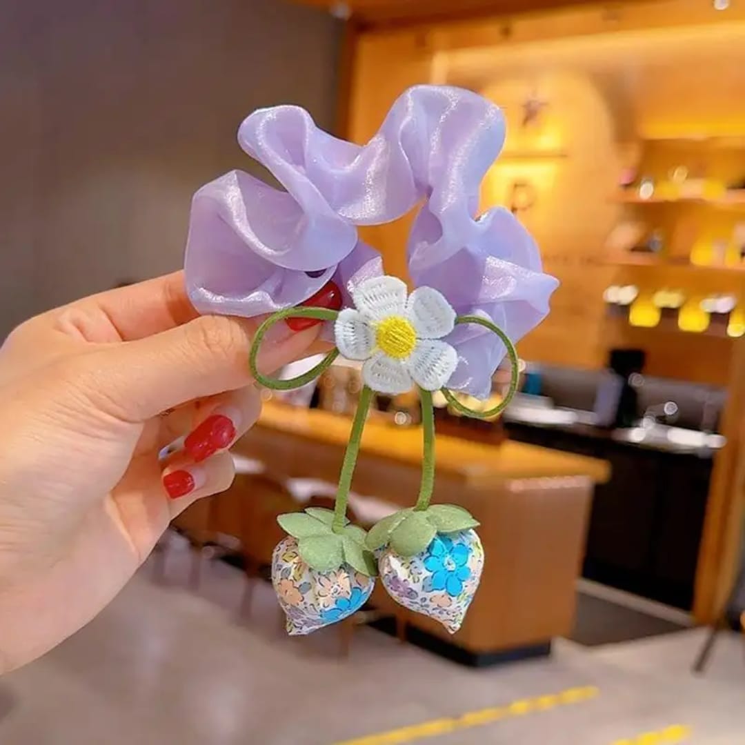 Berry Blossom Hair Tie