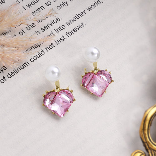 Pearl Aura Heart Earrings
