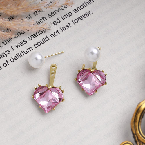 Pearl Aura Heart Earrings