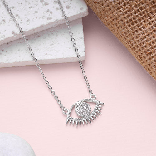 Sterling Crystal Gaze Necklace