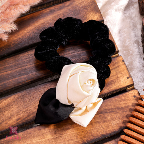 Midnight Bloom Scrunchie