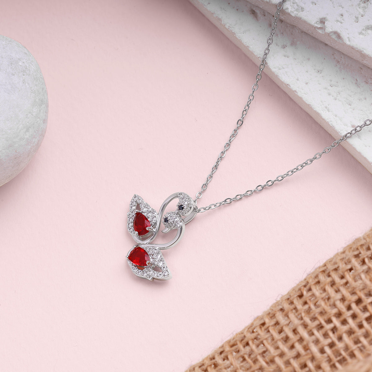 Swans Heart Necklace