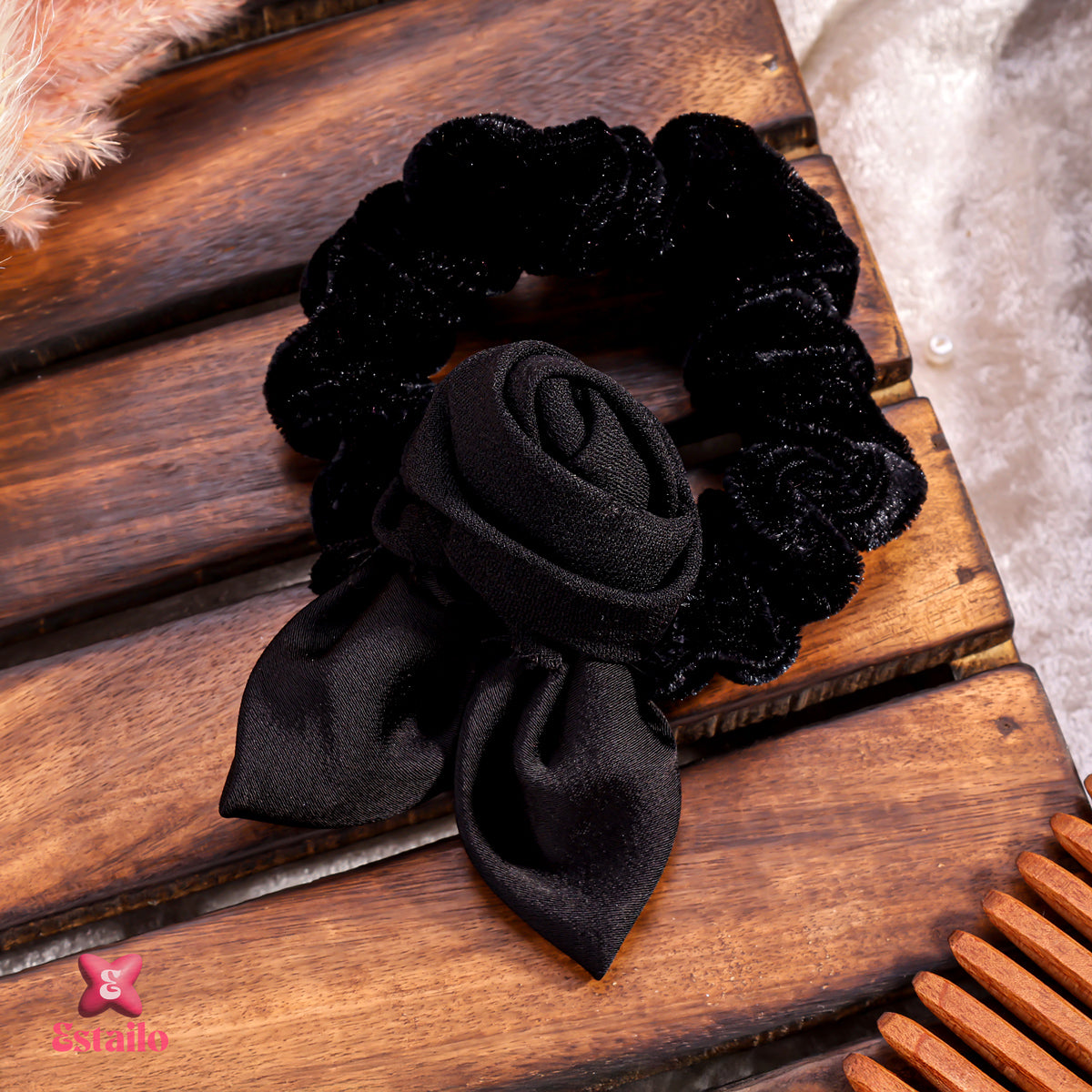 Velvet Bloom Bow Tie