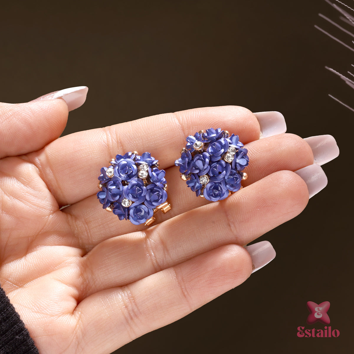Bluebell Cluster Studs Earring