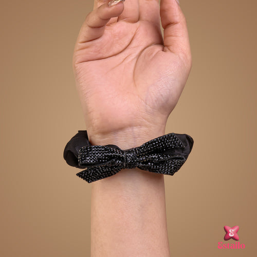 Rhinestone Ribbon Scrunchie