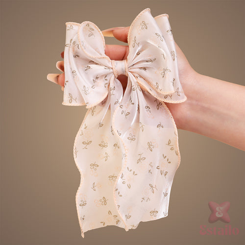 Blush Bloom Bow Clip
