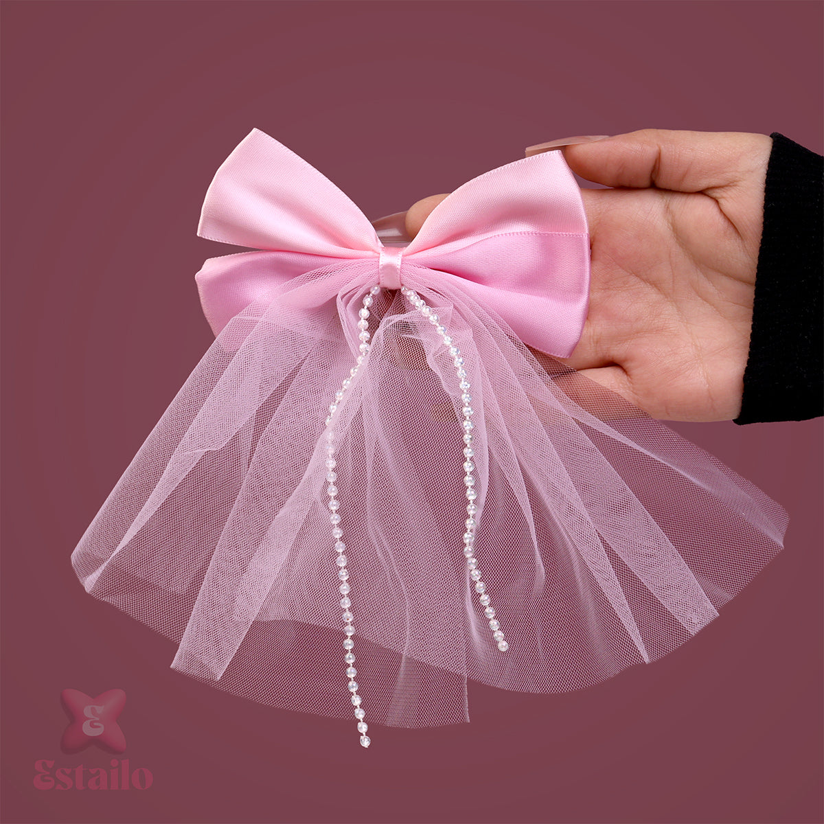 Blush Pink Dream Bow Clip