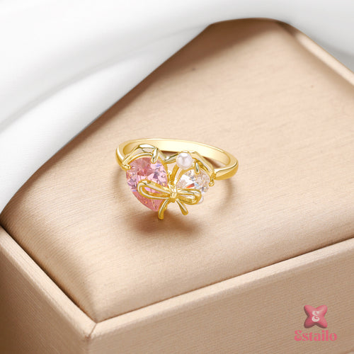 Blush & Pearl Teardrop Ring