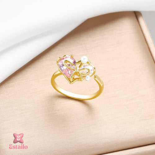 Blush & Pearl Teardrop Ring