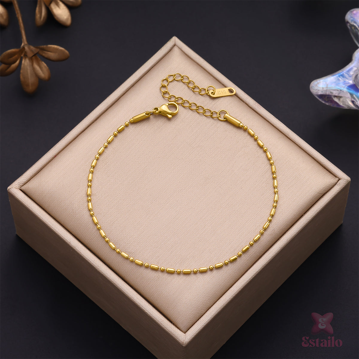Dainty Ball Chain Anklet