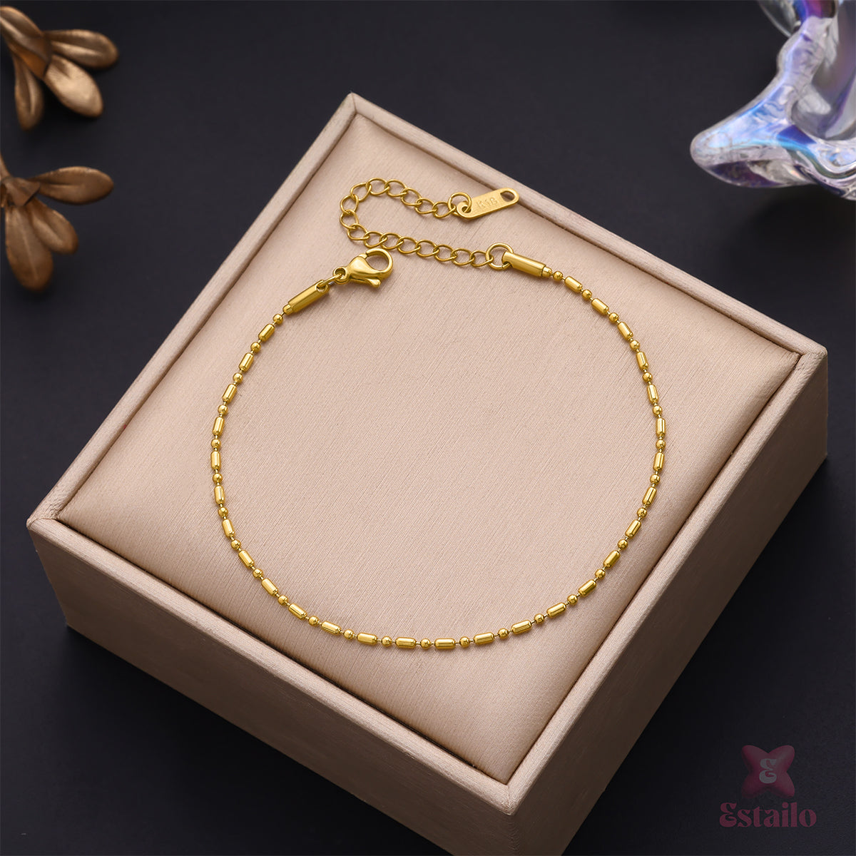 Dainty Ball Chain Anklet