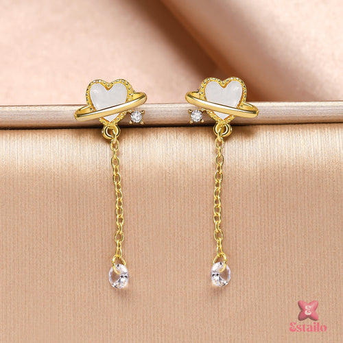 Cosmic Heart Dangles Earrings