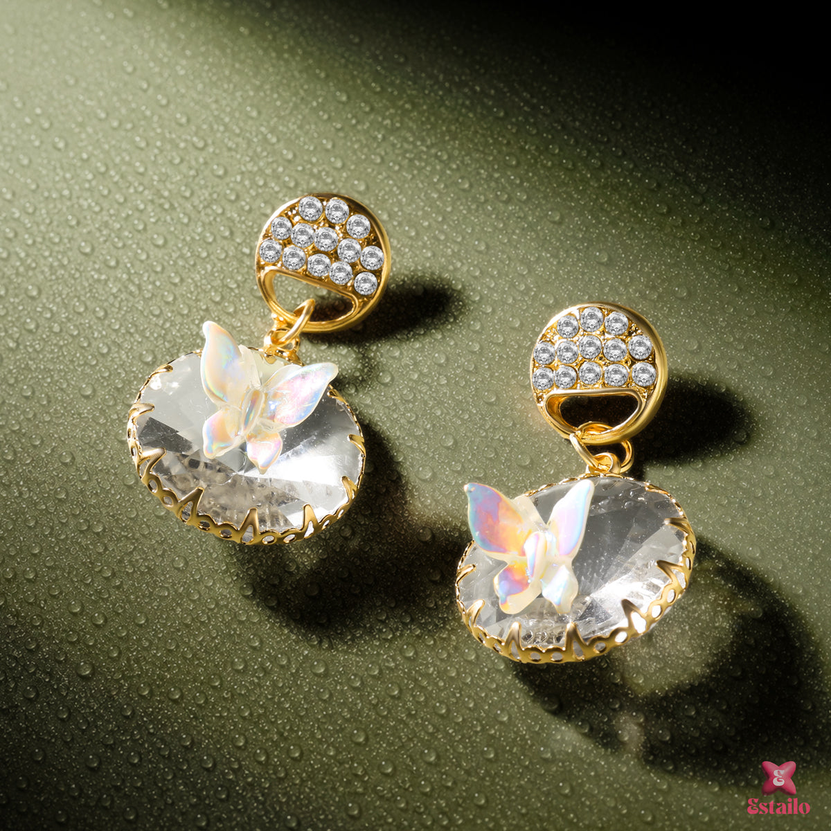 Elsa Princess Butterfly Earrings