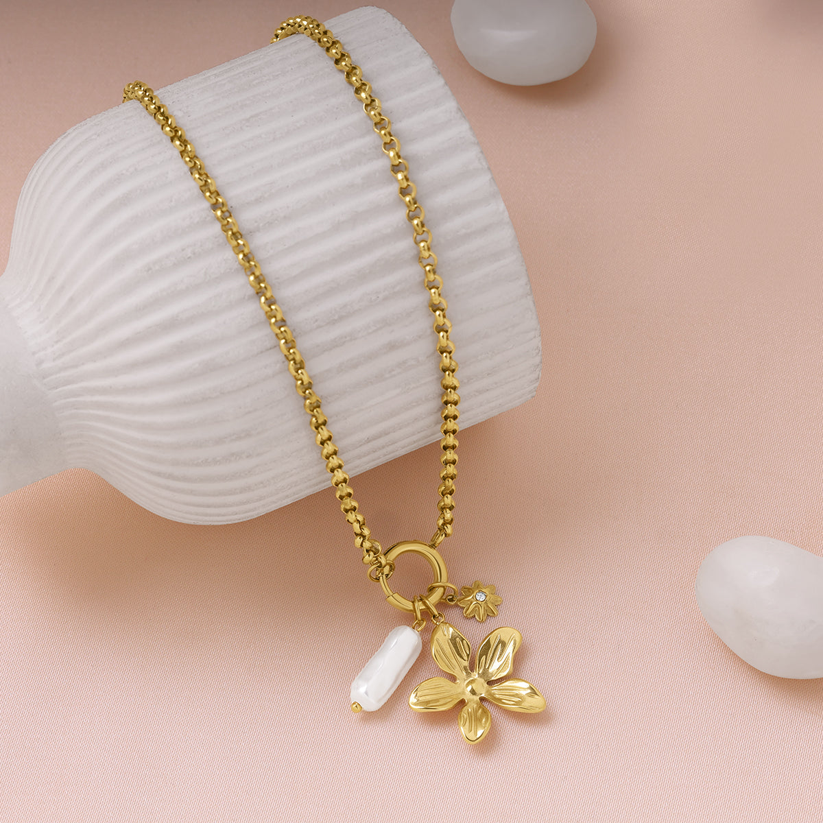 Flora Multi Charm Necklace