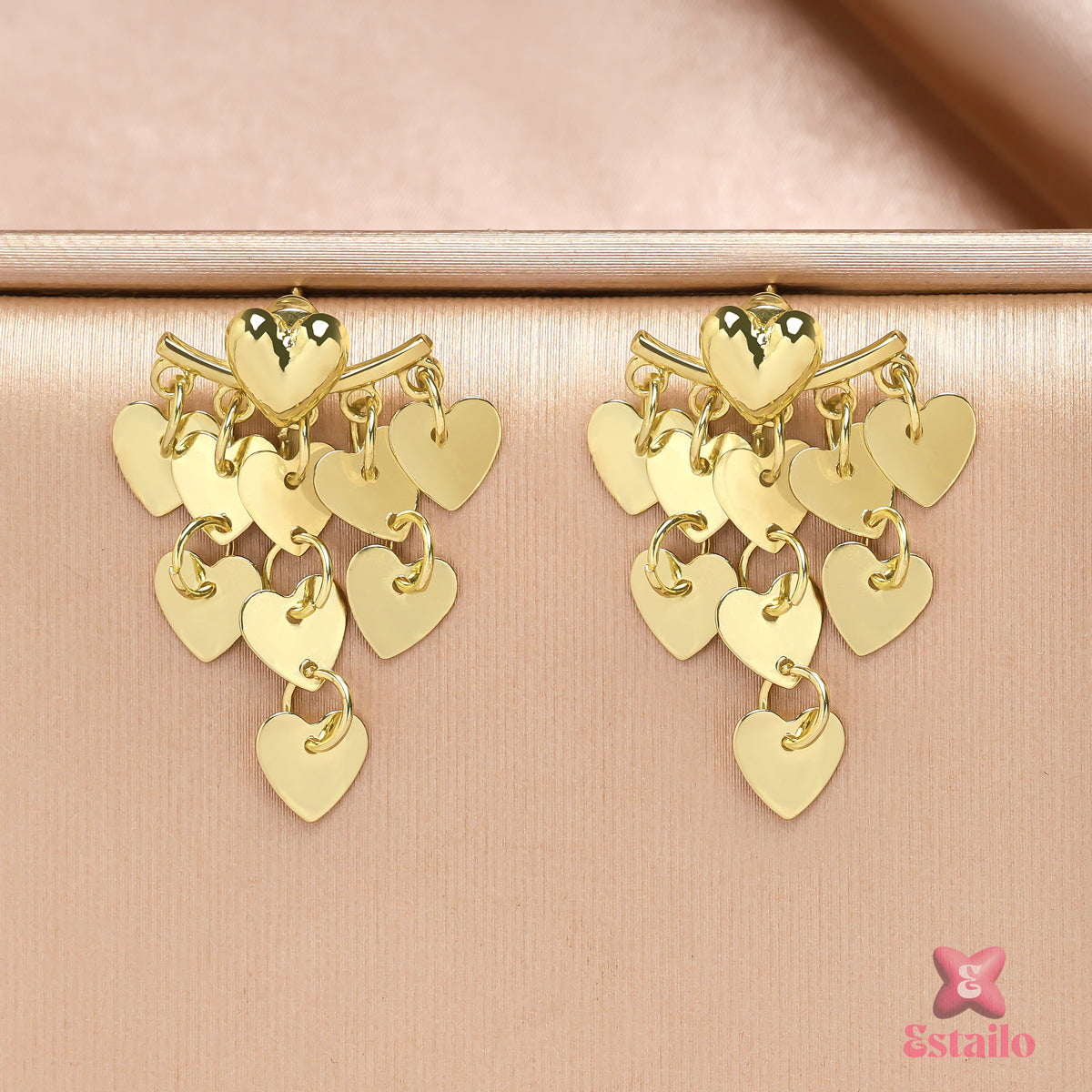 Radiant Hearts Medallion Earrings