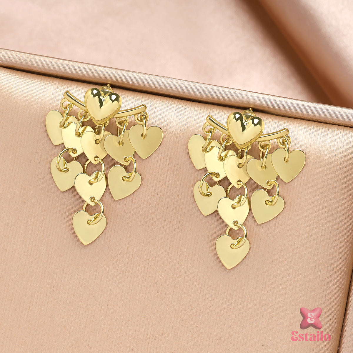 Radiant Hearts Medallion Earrings