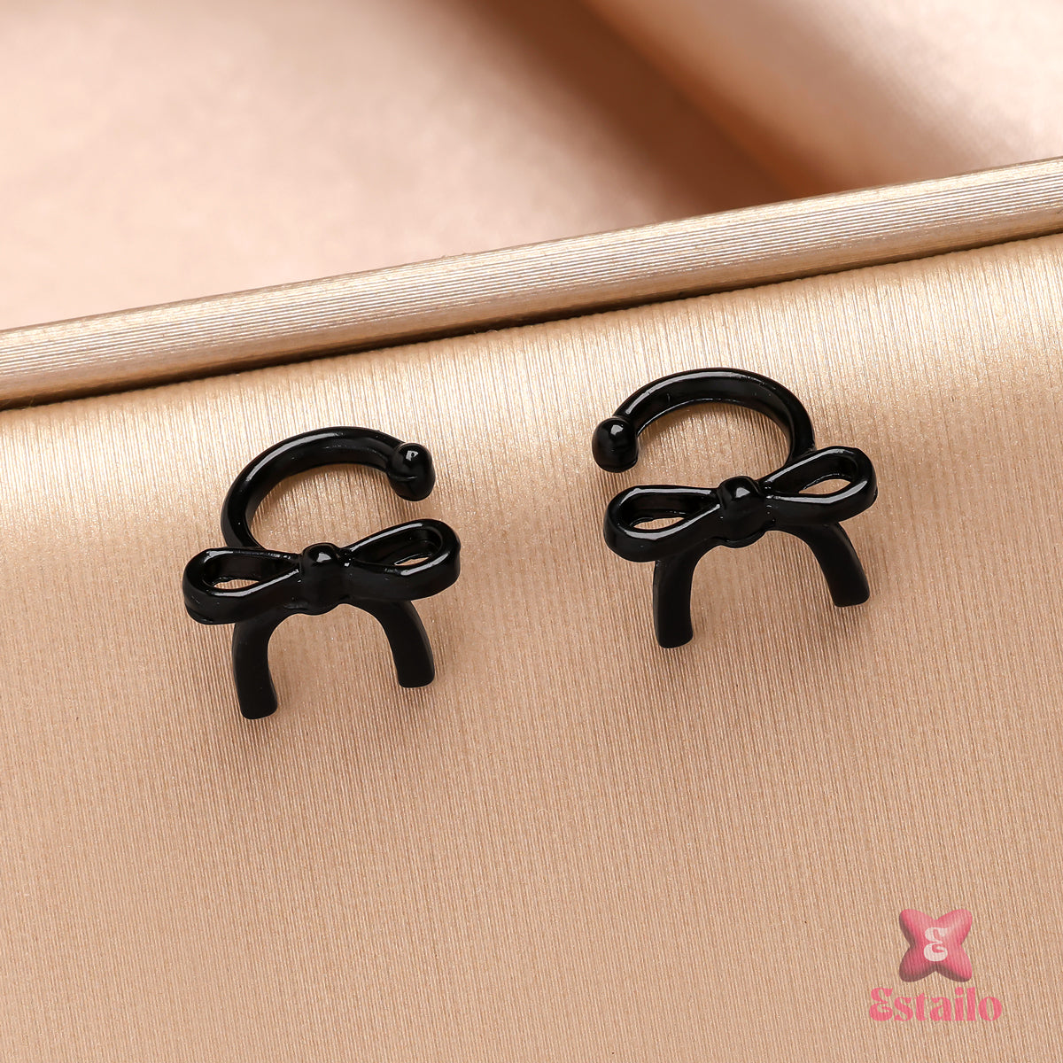 Black Bow Ear Cuffs Earring