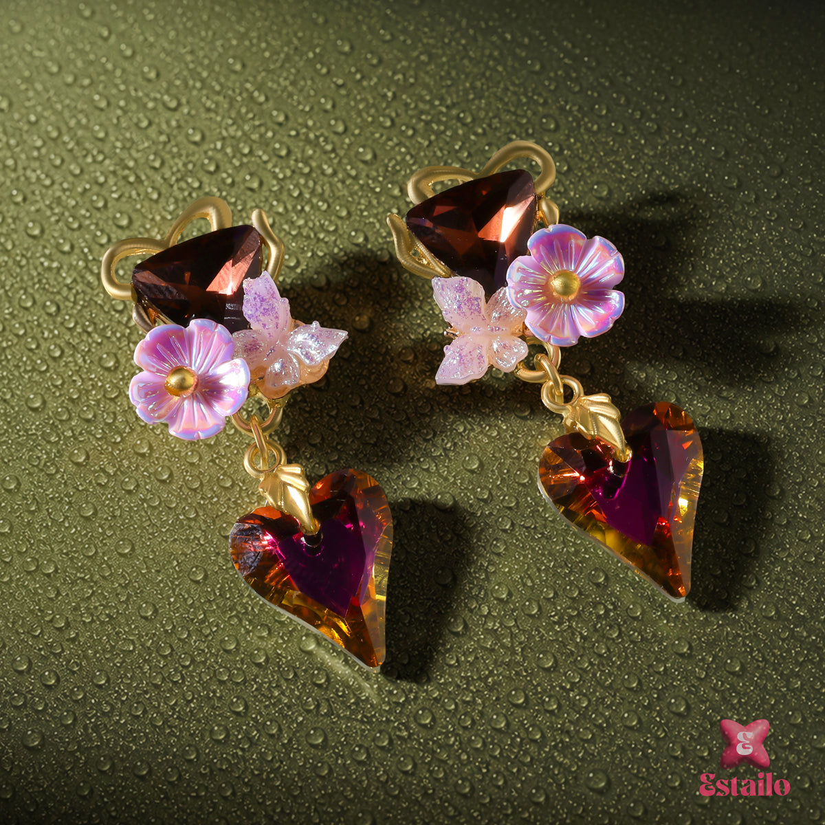Lavender Meadow Drops Earring