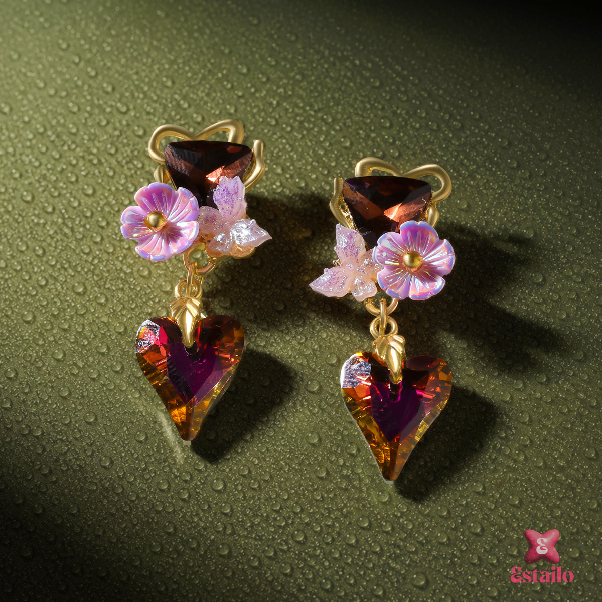 Lavender Meadow Drops Earring