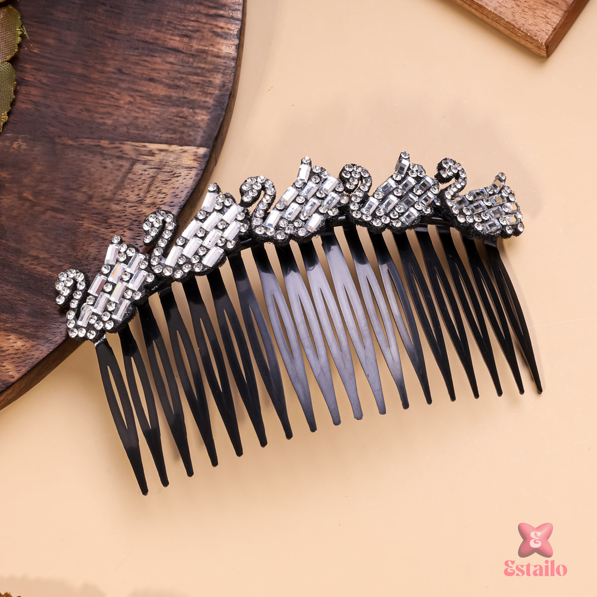 Twilight Crystal Swan Comb