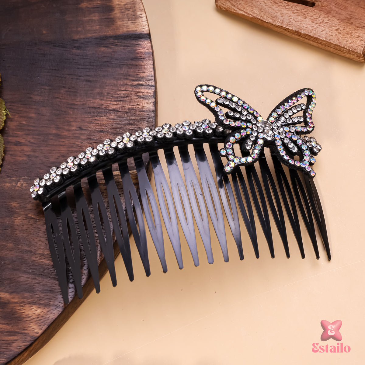 Sparkling Butterfly Comb